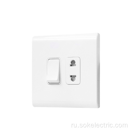 Британские переключатели и розетка 1Gang Switch 2Pin Socket